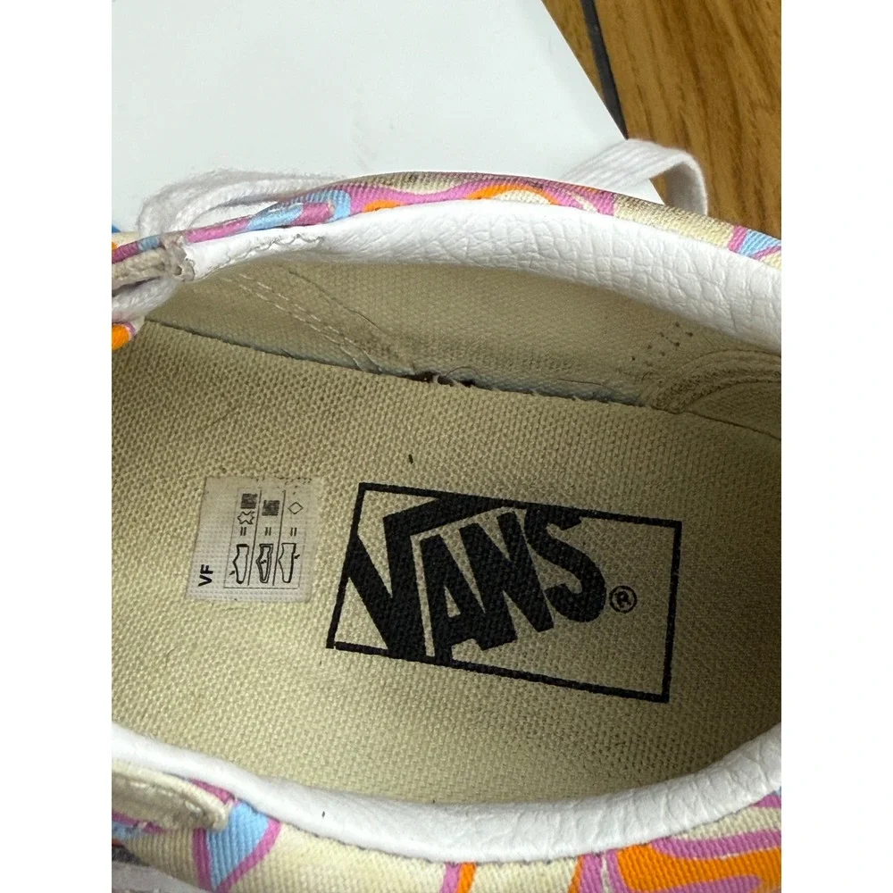Vans Old‎ Skool Platform Psychedelic Swirl Orange Blue Low Top Shoes Womens 6